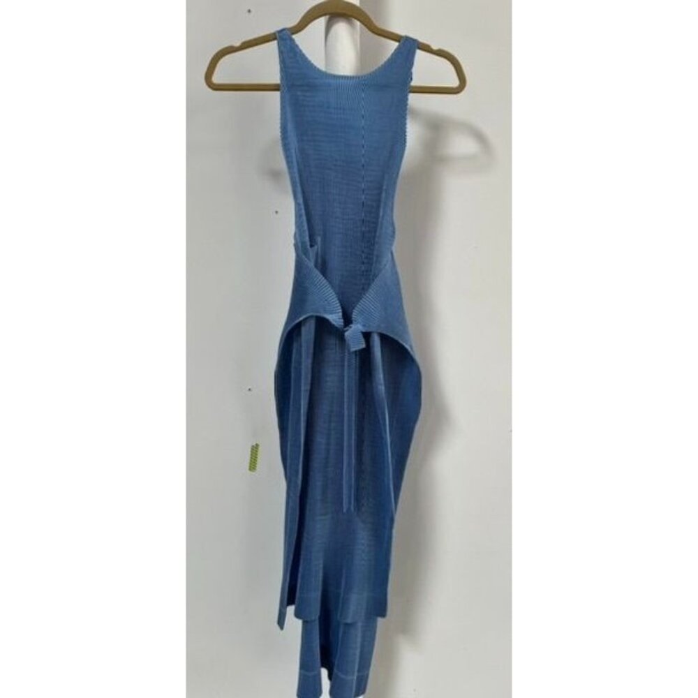 ISSEY MIYAKE reversible apron top dress periwinkle blue S